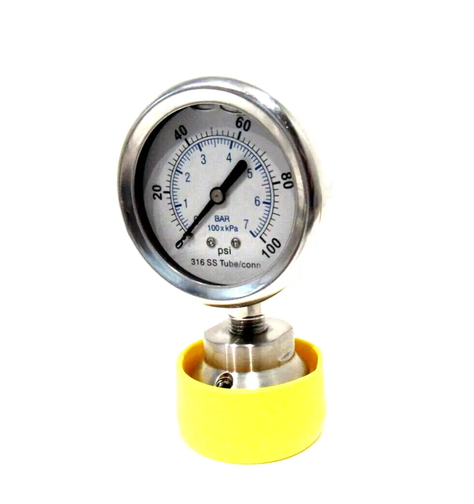 NEW UNBRANDED 316SS PRESSURE GAUGE