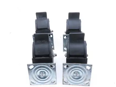 Albion N/A Locking Swivel Caster 4" Wheel 2"Wide Polyurethane Set of 4