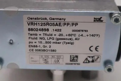 NEW KROM SCHRODER VRH125R05AE/PP/PP Gas Pressure Regulator STOCK H1383