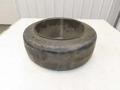Super Solid 16x6x10.5 Forklift Tire Smooth Solid Press-on Black