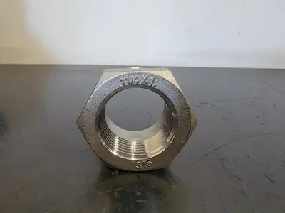 1-1/4" x 1" 316 Stainless Steel Hex Head Reducing Bushing