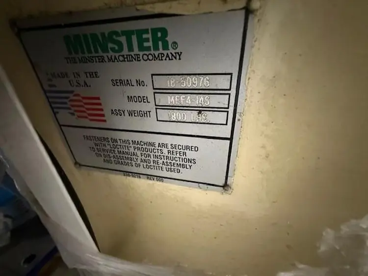 Used MINSTER MEF4-14S Cam Feeders Michigan US | Midwest Press and Automation #1323768