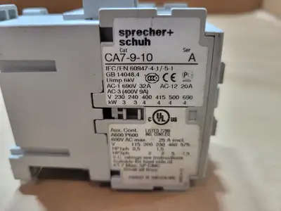 New | in-Stock SPRECHER + SCHUH CA7-9-10 Switchgears British Columbia CA | Lenmark #1438496