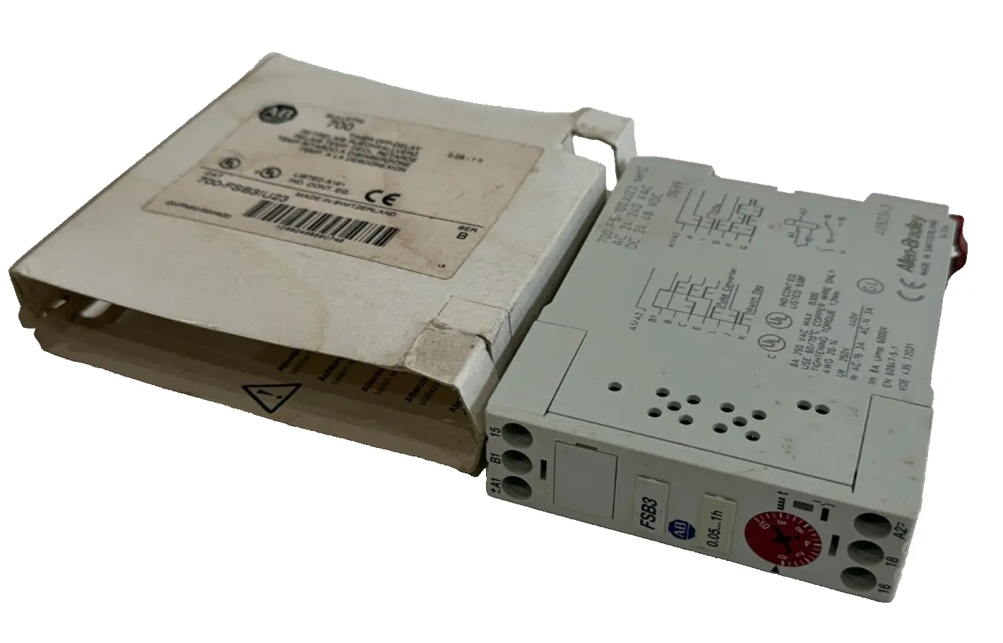 ALLEN BRADLEY 700-FSB3IU23 TIMING RELAY SER. B 700FSB3IU23 NEW, SURPLUS