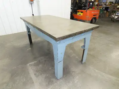 Vintage Precision Steel Welding Layout Table 72x36" Cast Iron 1-11/16" Thick Top