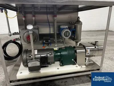 USED UNIBLOC-PD 1 hp Rotary Lobe UNIBLOC-PD XP Pump Skid, S/S