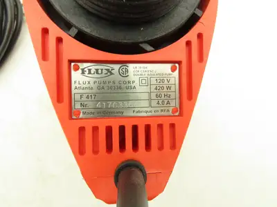 Flux F 417 Motor 120V 60Hz For Drum Container Pump Single Speed