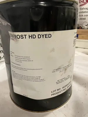 Dow Chempoint 804480 Dowfrost HD DYED Propylene Glycol, 5 Gallon Bucket