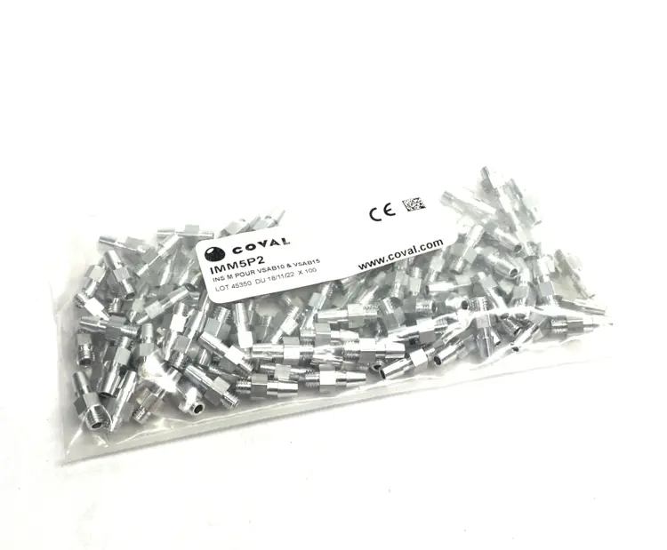 New | in-Stock COVAL HOLLOW SCREW BARBED FITTING M5 ALUMINUM FOR SUCTION CUP Nuts & Screws | Maverick Industrial Sales #1099408