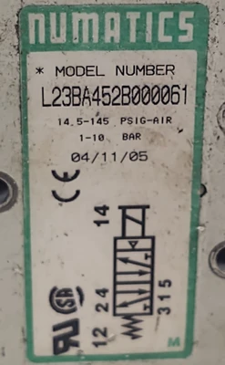 USED NUMATICS L23BA452B000061