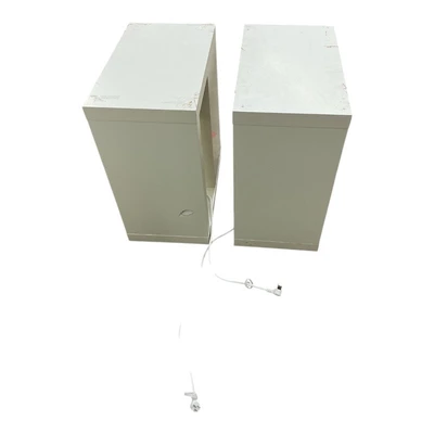 2 matching wood Corner Shelf w/ Power Strip