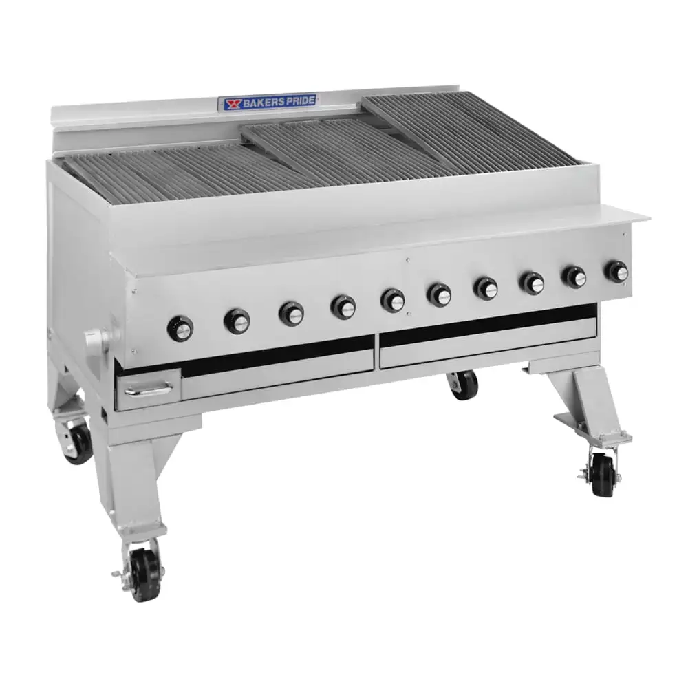 Bakers Pride CH-10 53 3/4" Gas Charbroiler W/ Cast Iron Grates, Natural Gas