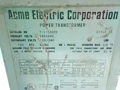 Used ACME ELECTRIC T153009 Distribution Transformers Ohio US | HGR 24 #883030