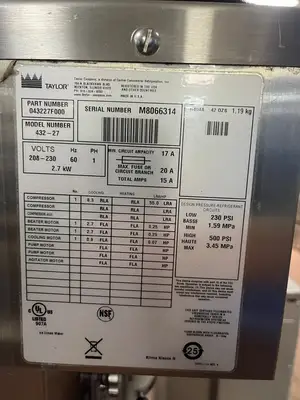 Used Taylor Used 2018 Taylor 432-27 2 Flavor Frozen Beverage Freezer Slushie 208/230V Slushie Machines Illinois US | Falcon Restaurant Supply #1375628