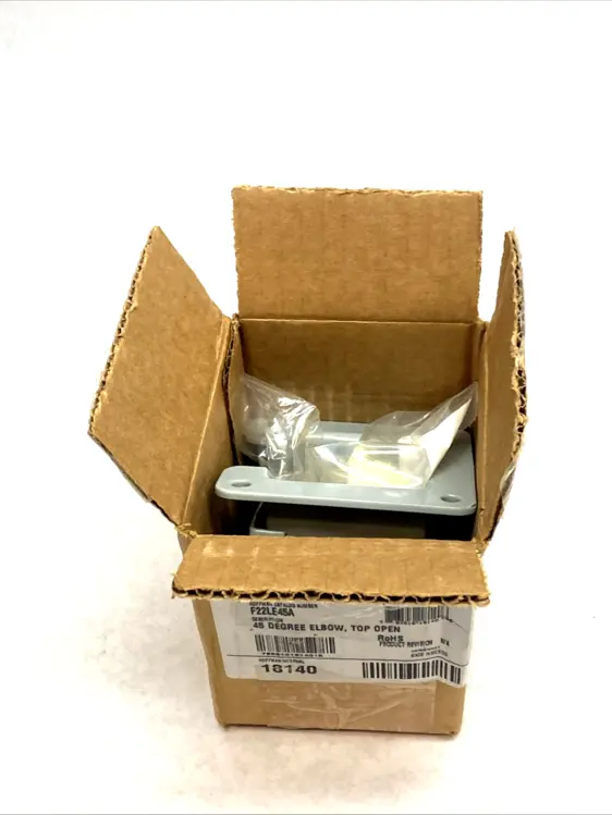 Used HOFFMAN 45° LAY-IN WIREWAY ELBOW 2.5" X 2.5" GRAY STEEL TYPE 12 Valves/Fittings | Maverick Industrial Sales #1100800