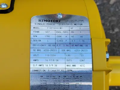 2 hp, 115/230 volts, 1750 rpm, 145T Electric Motor