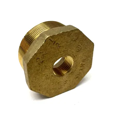 None | Brass Reducer Fitting 2" Male NPT to 1/2" Female NPT - New Other