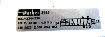 NEW PARKER H21VXXG023D SOLENOID VALVE