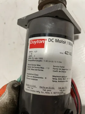 Dayton 4Z142 90V DC Electric Motor 1/27HP 1800RPM
