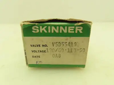 Skinner V5D55410 Solenoid Valve 2-Way NC 120V 20 PSI 1/4" NPT
