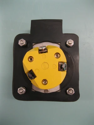 Hubbell Twist-Lock Chrome 3 Wire 30A 125V Grounding Outlet H17