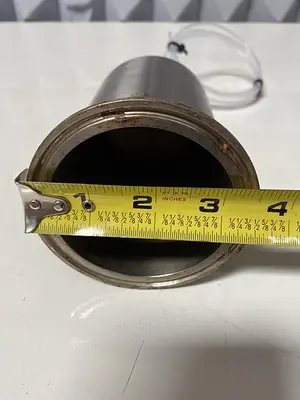 USED Swagelok FILTER HOUSING 5" L X 3" SANITARY FITTING W/ SWAGELOK VALVES