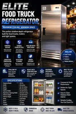 Elite Food Truck Refrigerator