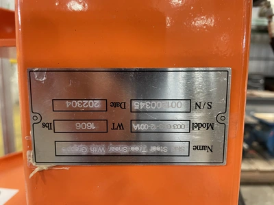 Skid Steer Tree Shear With Grapple 003-043-12-001A S/N 001200345