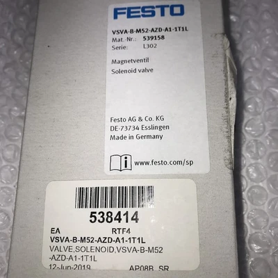 New | in-Stock Festo 539158 Valves/Fittings Indiana US | J&J Industrial Supply #512882