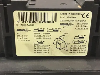 USED SIEMENS 3RT1336-1AG20