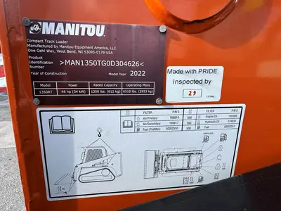 Used 2022 MANITOU 1350RT Skid Steer Loaders Florida US | Truck and Van Outlet #1509243