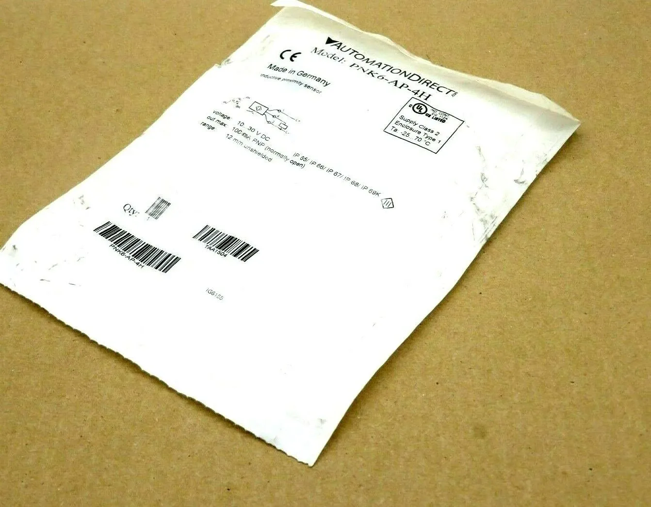 NEW AUTOMATION DIRECT PNK6-AP-4H INDUCTIVE PROXIMITY SENSOR PNK6AP4H