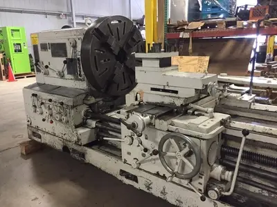 37"/50" x 210" MEUSER GEARED HEAD GAP BED ENGINE LATHE