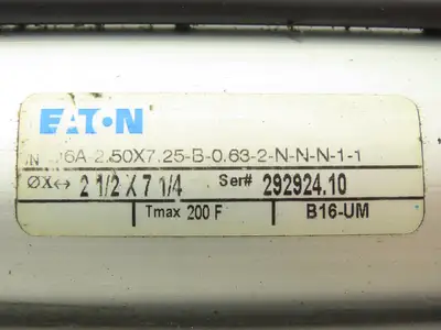 Eaton 06A2.50X7.25B0.632NNN11 Pneumatic Air Cylinder 2.5" Bore 7.25" Stroke