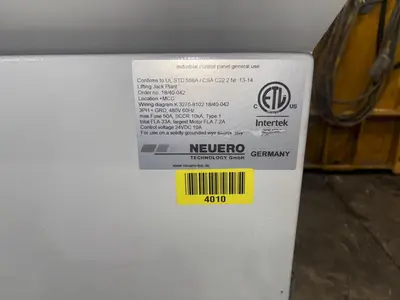 (4) 20 TON (160,000 LBS TOTAL) RAILWAY / NEUERO HEAVY DUTY MOBILE VERTICAL LIFT JACKS: YOBRO #24229