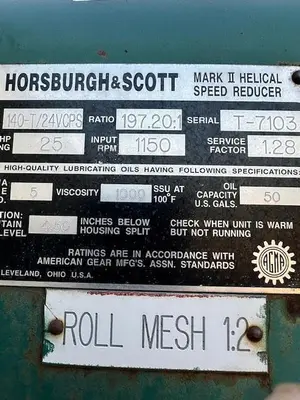 USED HORSBURGH & SCOTT MARK 2 HELICAL SPEED REDUCER