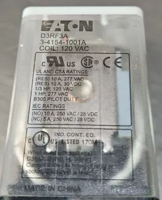 Eaton D3RF3A Relay Coil 120VAC (BIN352)