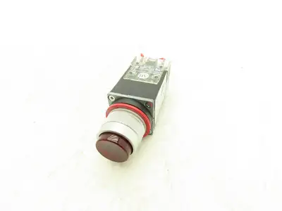 Allen Bradley 800MR-PT16R Small Round Pilot Light XFMR 120V Red Lens 22.5 mm