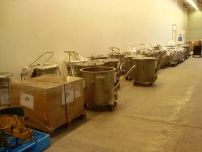 180L Buhler Open Top Trolley Tanks