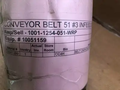 L.M. Robbins Co. 250mm X 6600mm Food Grade Flat Conveyor Belt E4/2 UO/U2 MT