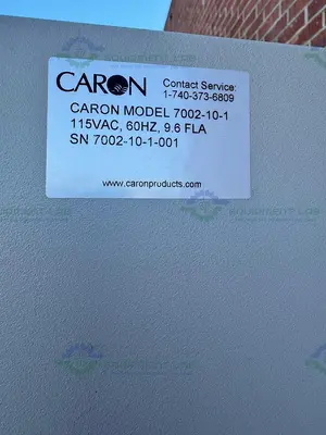 USED CARON 7002-10-1 DOUBLE STACK HEATED INCUBATOR, 10 CU. FT, 70ºC, 115 VAC