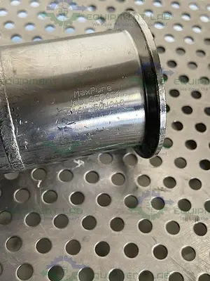 USED ITT PURE-FLO 2-316L-RA20MAX-CWP150 3 WAY DIAPHRAGM VALVE W/ 2" SANITARY FITTING