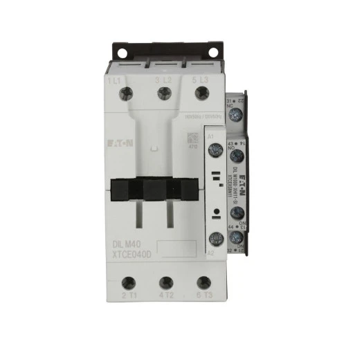Eaton XTCE040DS1A XT IEC Contactor, 40A, Side-Mounted, 110 Vac 50 Hz, 120 Vac [New]