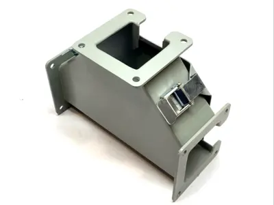 F22LTA | Hoffman  Wireway Tee 2.5"x2.5" Lay-In Hinged Cover Gray Steel - Used