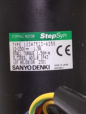 SANYO DENKI 103H7523-6250 STEPSYN STEPPING MOTOR