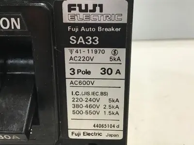 Used FUJI ELECTRIC SA33-30 Circuit Breakers Michigan US | Ideal Machinery #580390