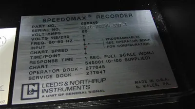 Leeds & Northrup 056849 Speedomax Chart Recorder New NIB