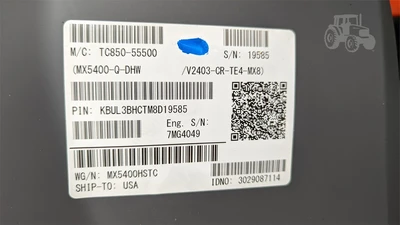 USED 2021 KUBOTA MX5400