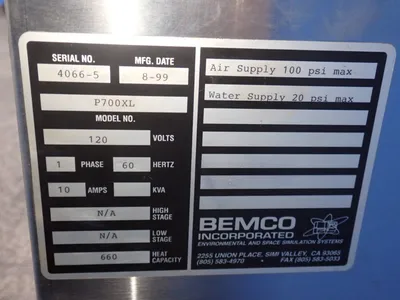 Used 1999 BEMCO INCORPORATED P700XL Heat Treating Units Ohio US | HGR 24 #792000