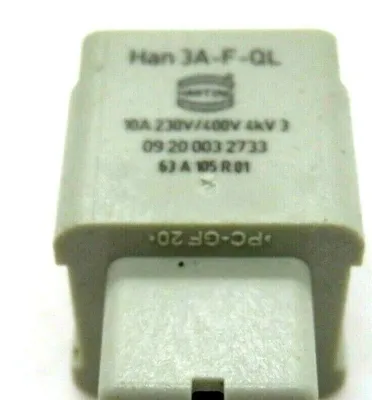 NEW LOT OF 9 HARTING HAN-3A-F-QL CONNECTOR HAN3AFQL